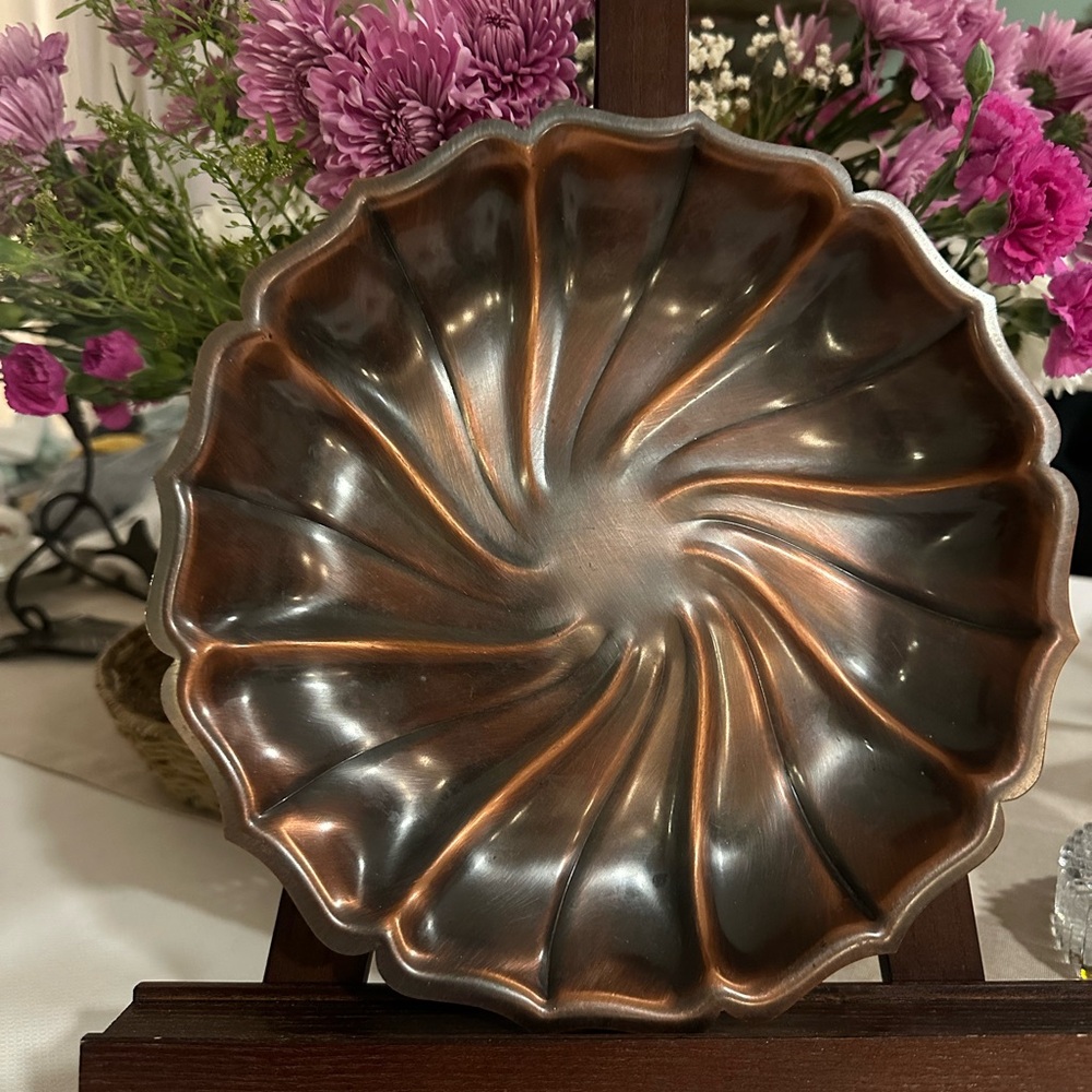 Copper Swirl Decorative Plate